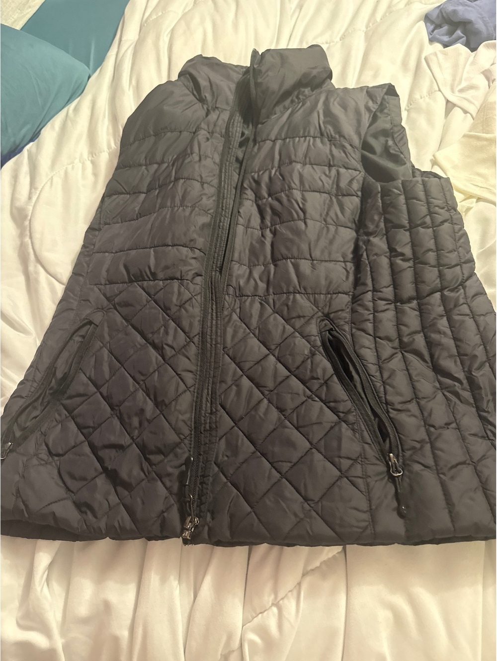 Champion Black Quilted Puffer Vest Large